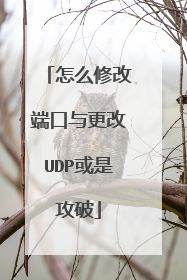 怎么修改端口与更改UDP或是攻破