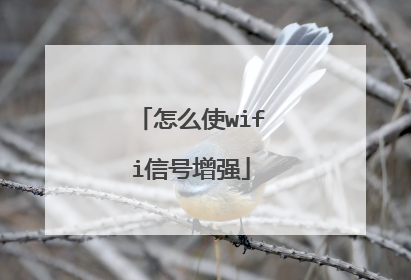 怎么使wifi信号增强