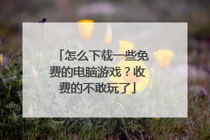 怎么下载一些免费的电脑游戏？收费的不敢玩了