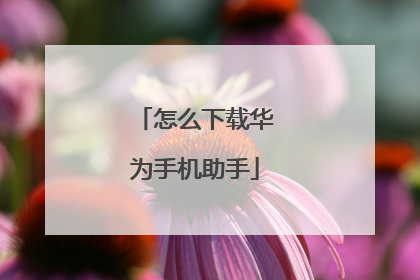 怎么下载华为手机助手