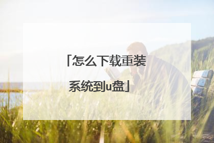 怎么下载重装系统到u盘