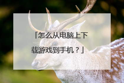 怎么从电脑上下载游戏到手机？