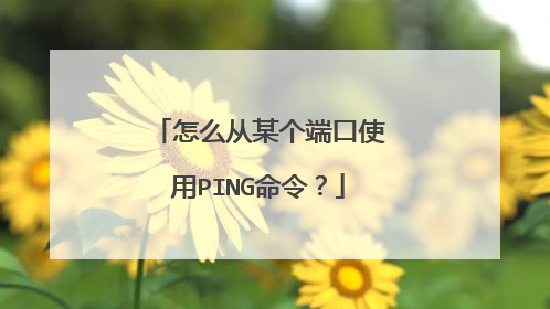 怎么从某个端口使用PING命令？