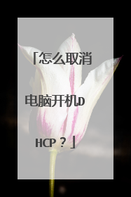 怎么取消电脑开机DHCP？