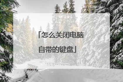 怎么关闭电脑自带的键盘