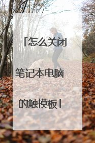 怎么关闭笔记本电脑的触摸板