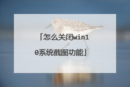 怎么关闭win10系统截图功能