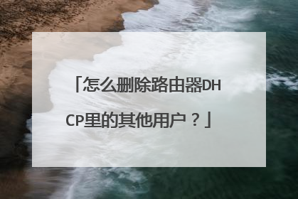 怎么删除路由器DHCP里的其他用户？
