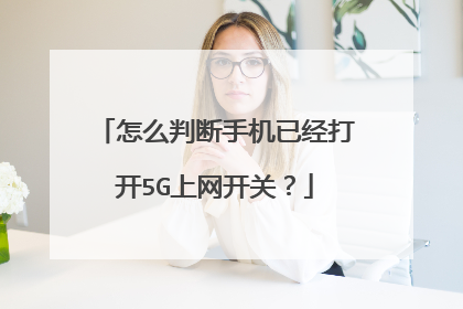 怎么判断手机已经打开5G上网开关？