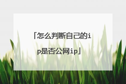 怎么判断自己的ip是否公网ip