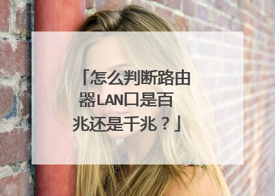 怎么判断路由器LAN口是百兆还是千兆？