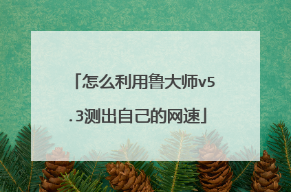 怎么利用鲁大师v5.3测出自己的网速