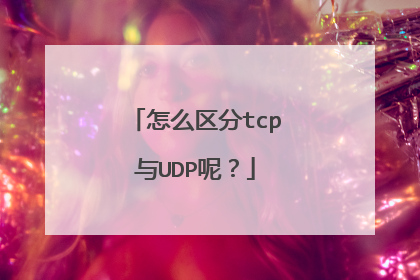 怎么区分tcp与UDP呢?