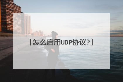 怎么启用UDP协议?