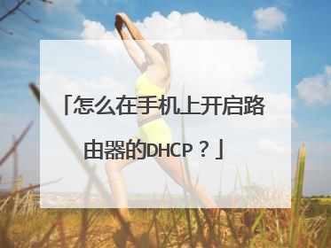 怎么在手机上开启路由器的DHCP？