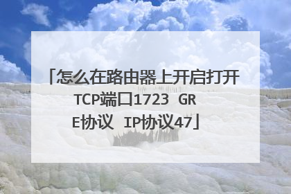 怎么在路由器上开启打开TCP端口1723 GRE协议 IP协议47