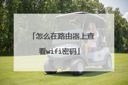 怎么在路由器上查看wifi密码