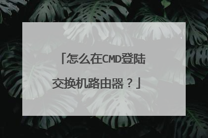 怎么在CMD登陆交换机路由器?