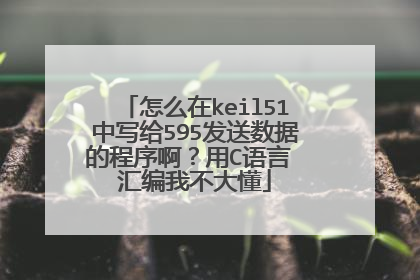 怎么在keil51中写给595发送数据的程序啊?用C语言 汇编我不大懂