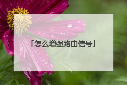 怎么增强路由信号