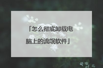 怎么彻底卸载电脑上的流氓软件