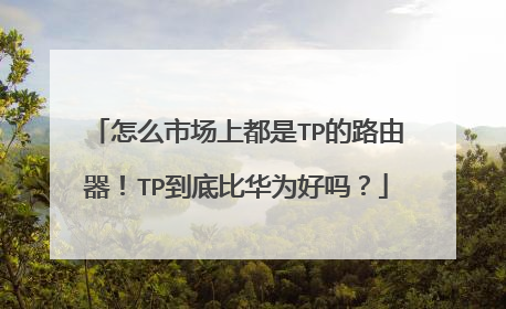 怎么市场上都是TP的路由器!TP到底比华为好吗?
