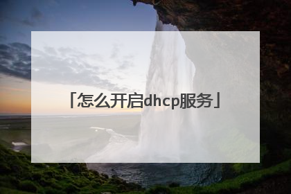 怎么开启dhcp服务