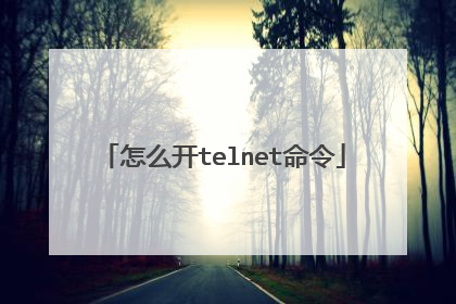 怎么开telnet命令