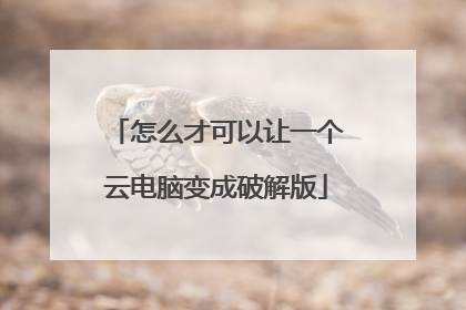 怎么才可以让一个云电脑变成破解版