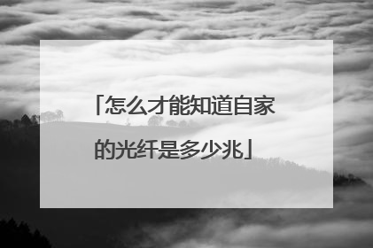 怎么才能知道自家的光纤是多少兆