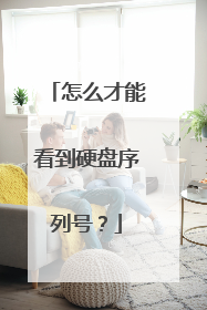 怎么才能看到硬盘序列号?