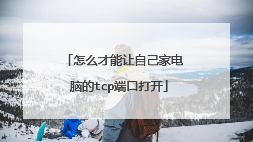 怎么才能让自己家电脑的tcp端口打开