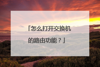 怎么打开交换机的路由功能?