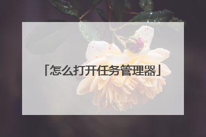 怎么打开任务管理器