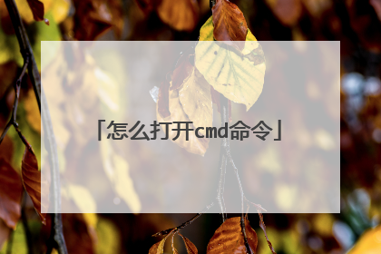 怎么打开cmd命令