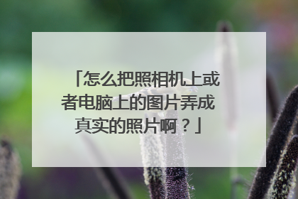 怎么把照相机上或者电脑上的图片弄成真实的照片啊?