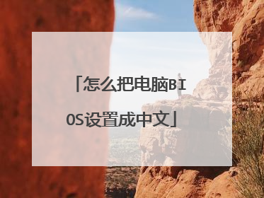 怎么把电脑BIOS设置成中文