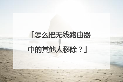 怎么把无线路由器中的其他人移除?