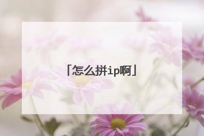 怎么拼ip啊