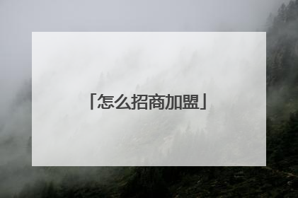 怎么招商加盟