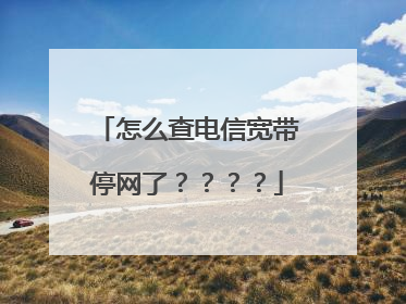 怎么查电信宽带停网了????