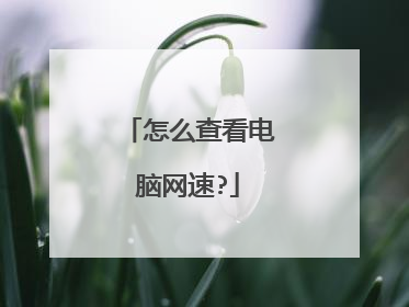 怎么查看电脑网速?