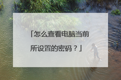 怎么查看电脑当前所设置的密码?
