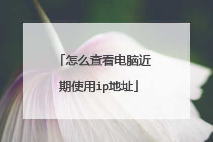 怎么查看电脑近期使用ip地址