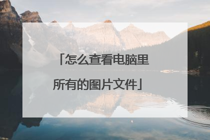 怎么查看电脑里所有的图片文件
