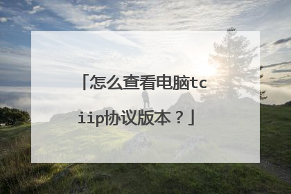 怎么查看电脑tciip协议版本？
