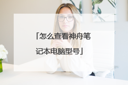怎么查看神舟笔记本电脑型号