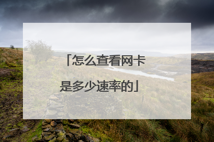 怎么查看网卡是多少速率的
