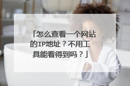 怎么查看一个网站的IP地址?不用工具能看得到吗?