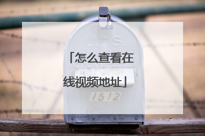 怎么查看在线视频地址